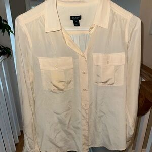 Cream Silk Blouse XS J.Crew